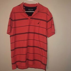 Nautica performance deck shirt classic fit orange